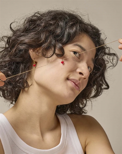 Enamel Copenhagen - Amore Hoops - Red/Guldfarvet